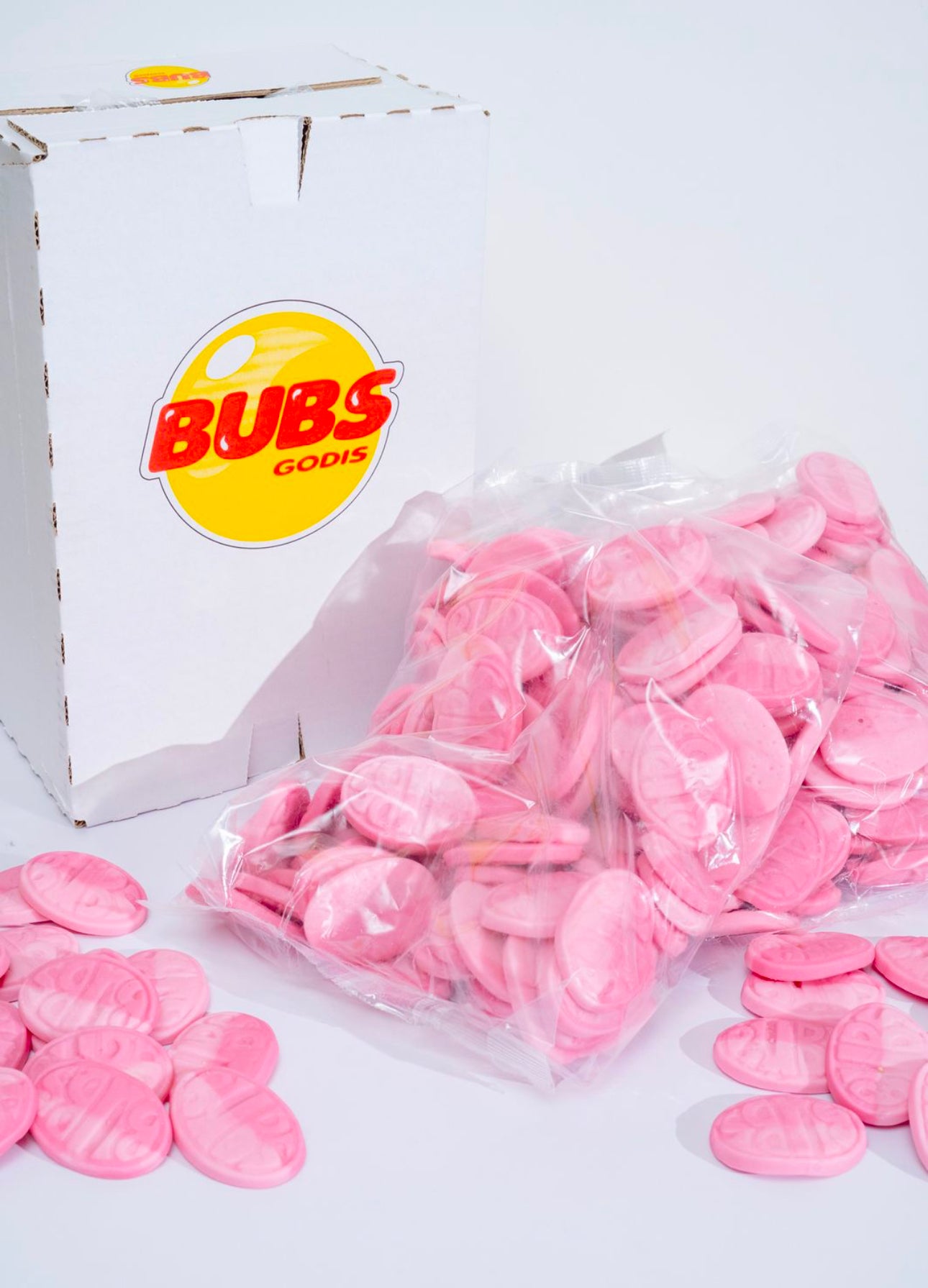 Bubs Swedish Candy - 6.17 LB Case - Wild Strawberry Pomegranate Ovals