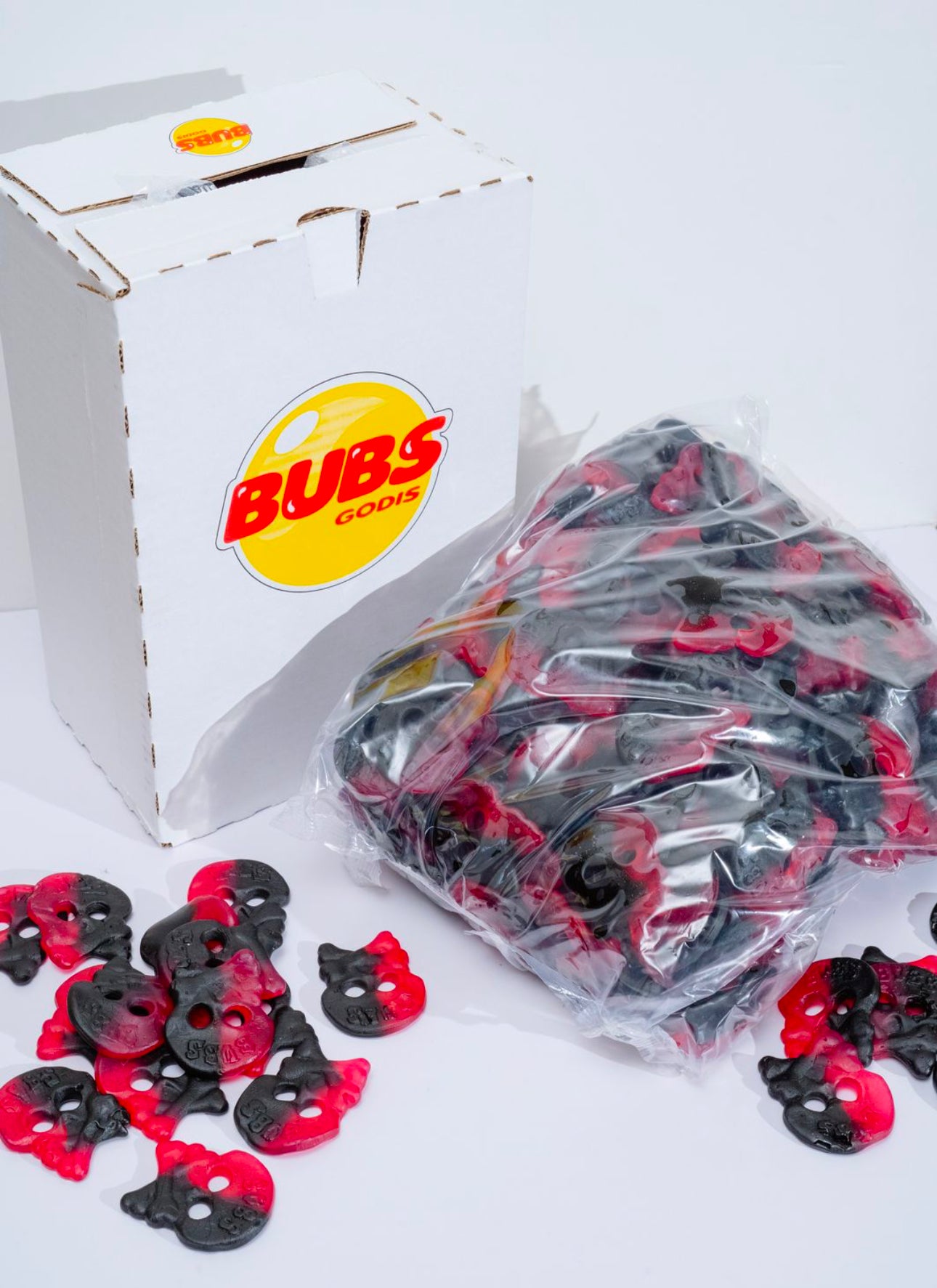 Bubs Raspberry Licorice Skulls