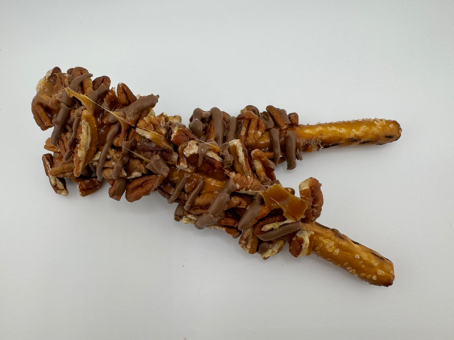 Caramel Pecan Pretzel Rods 2pc