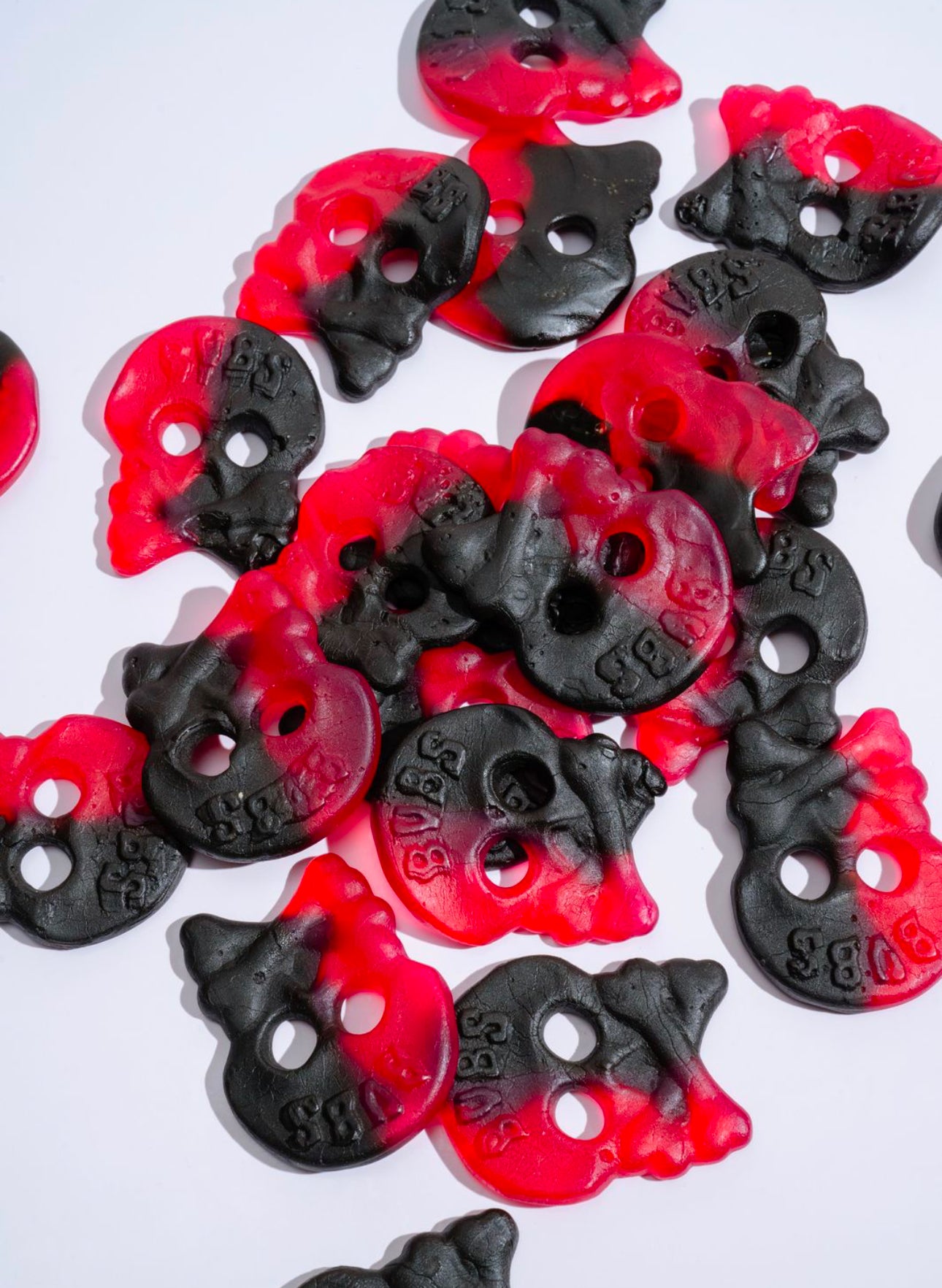 Bubs Raspberry Licorice Skulls