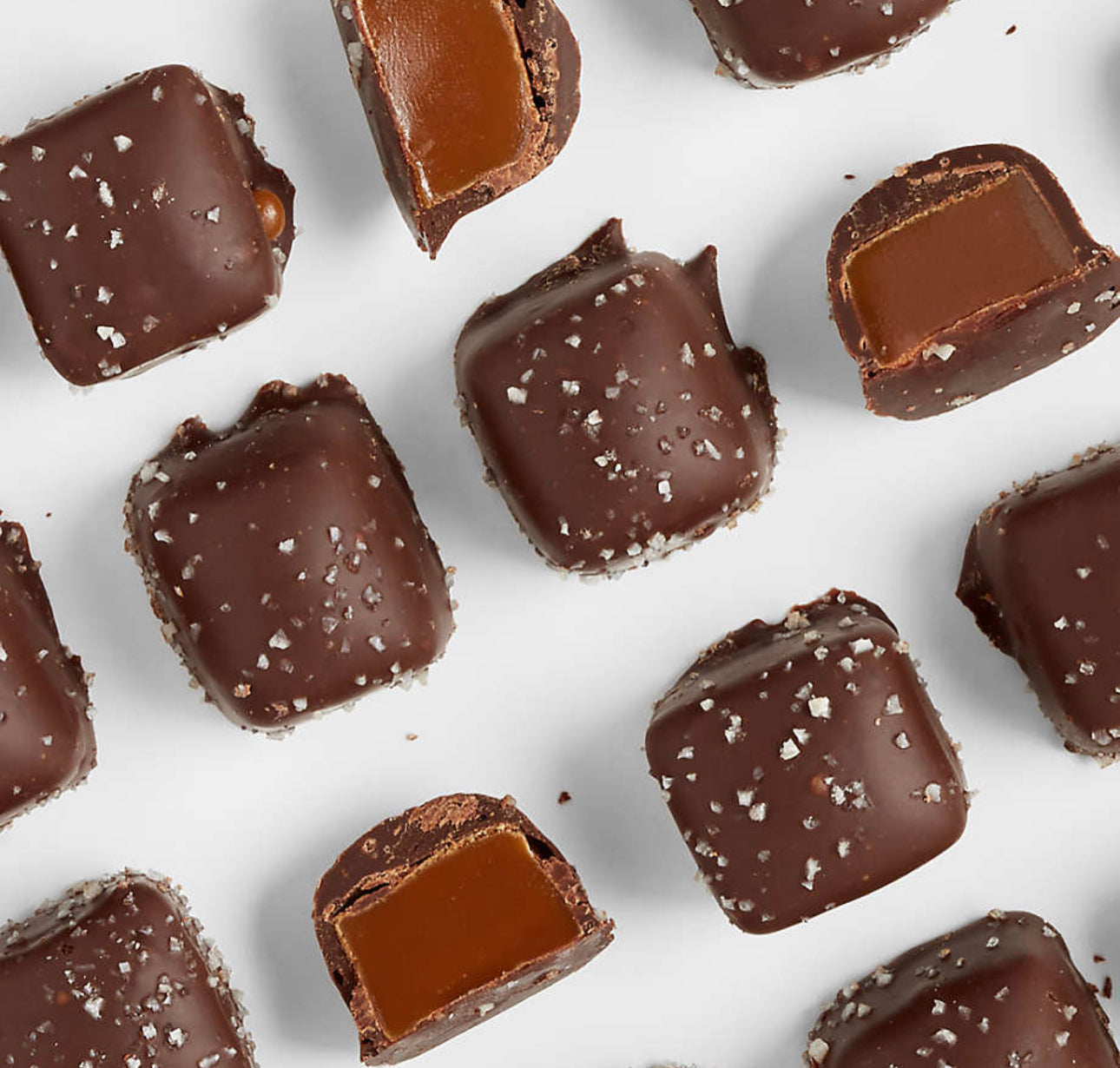 Dark Chocolate Vanilla Caramels With Sea Salt