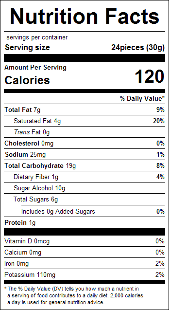 No Sugar Added Milk Chocolate Raisins (10 oz)