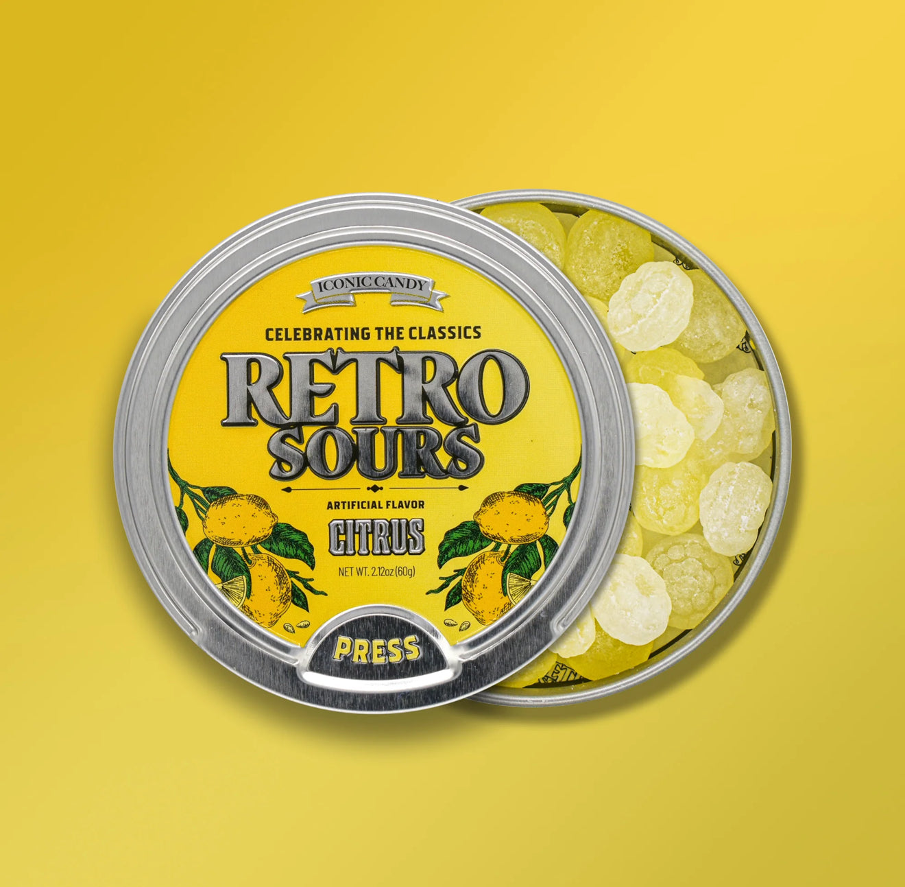 Retro Sours Citrus Case of 8 Tins