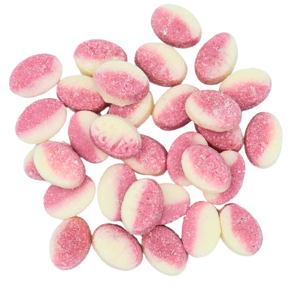 Swedish Bubs Mini Strawberry Vanilla Ovals 8 Lb Bulk Case