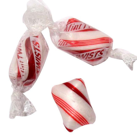 Red & White Mint Twists Hard Candy (1 lb)