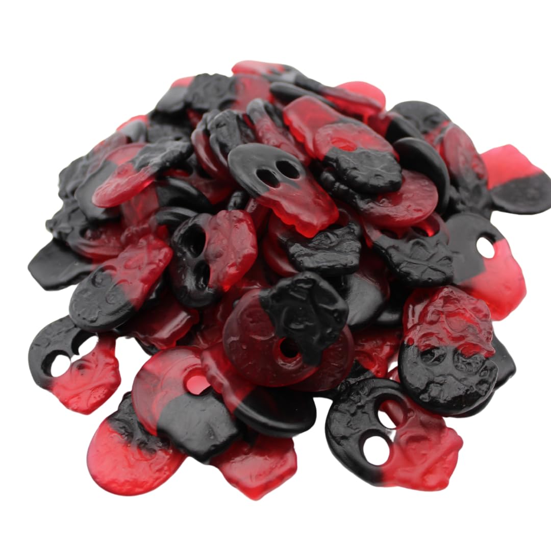 Bubs Raspberry Licorice Skulls