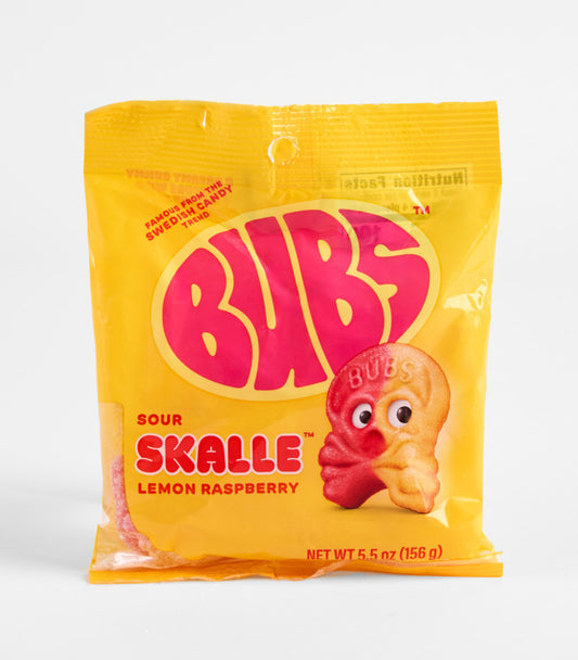 Bubs Sour Lemon Raspberry Skalle 8 pack case