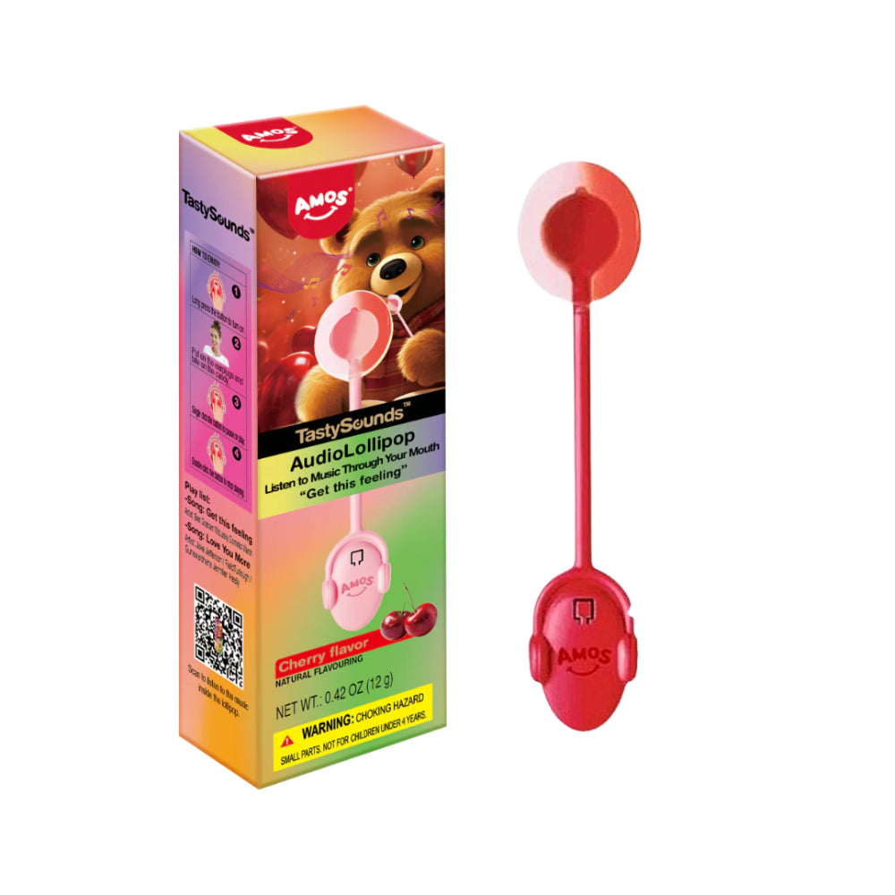 TastySounds Cherry Music Lollipop 12 pack case