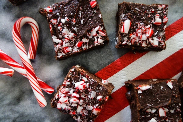 Chocolate Candy Cane Crunch Fudge