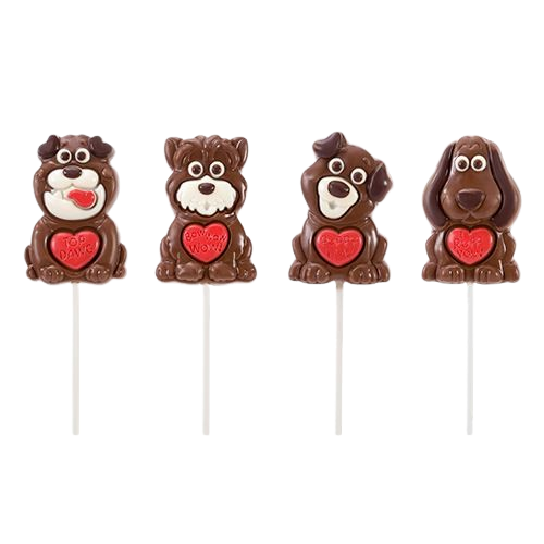 Palmer Double Crisp Chocolate Puppy Valentine Pops (1 count)