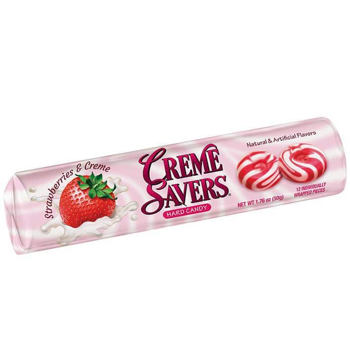 Creme Savers Hard Candy Strawberries & Creme