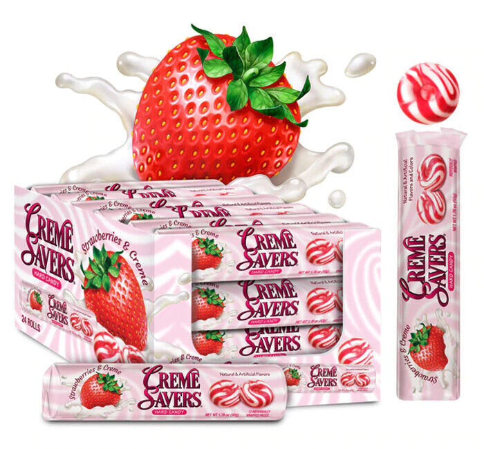 Creme Savers Hard Candy Strawberries & Creme