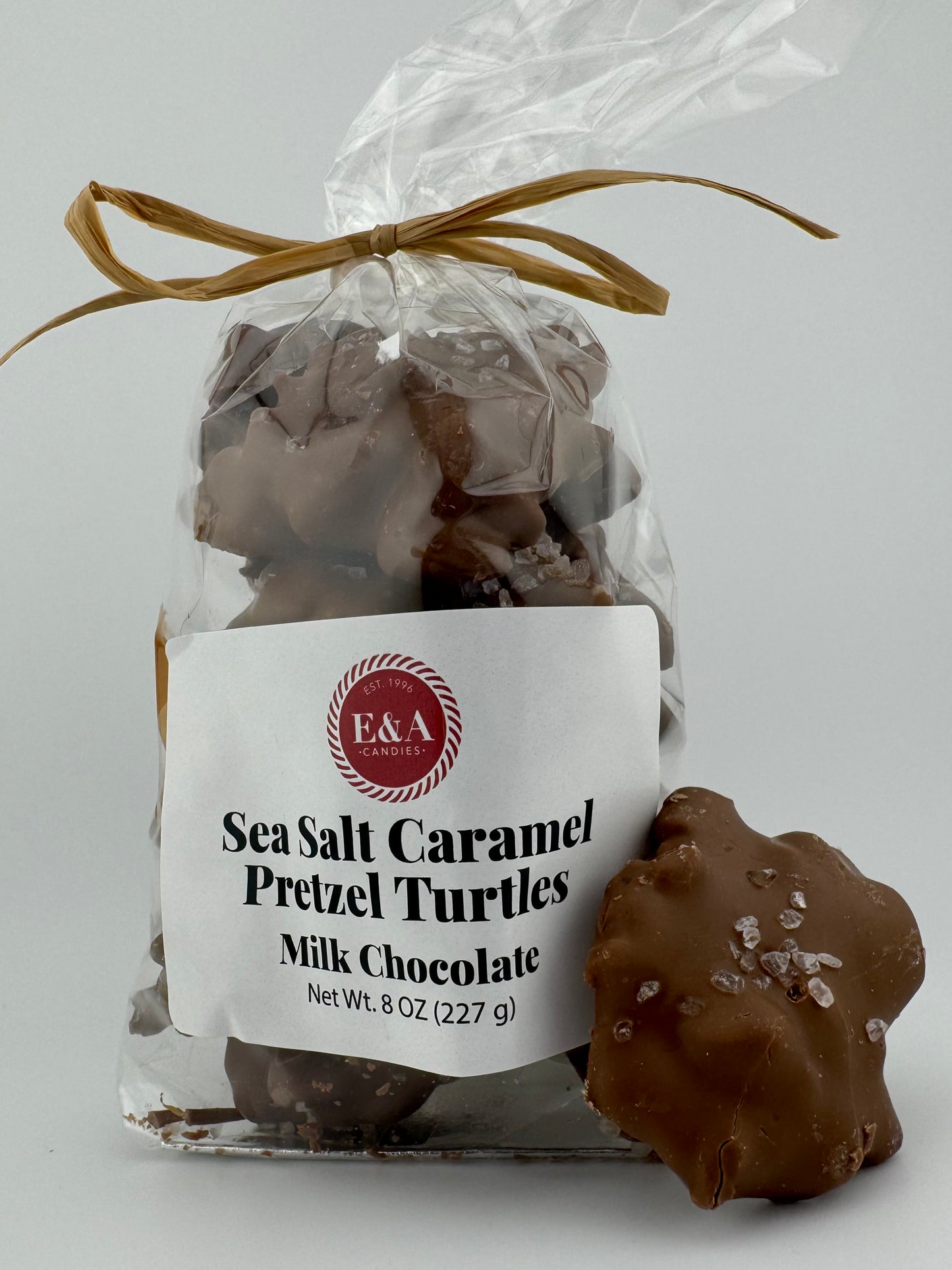Milk Chocolate Sea Salt Caramel Pretzel Turtles (8 oz)