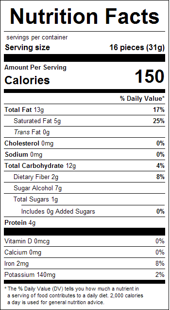 No Sugar Added Dark Chocolate Peanuts (10 oz)